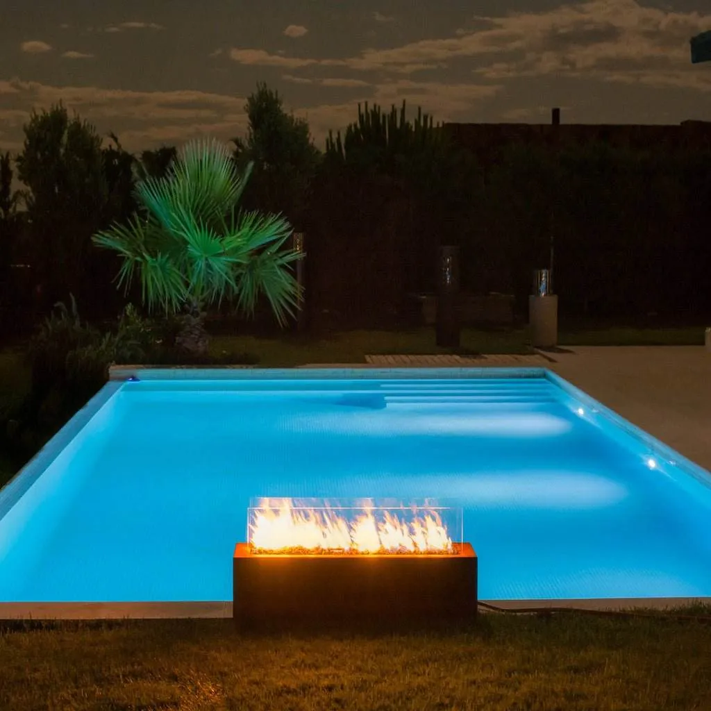 Planika Galio Corten Outdoor Gas Fire Pit Automatic