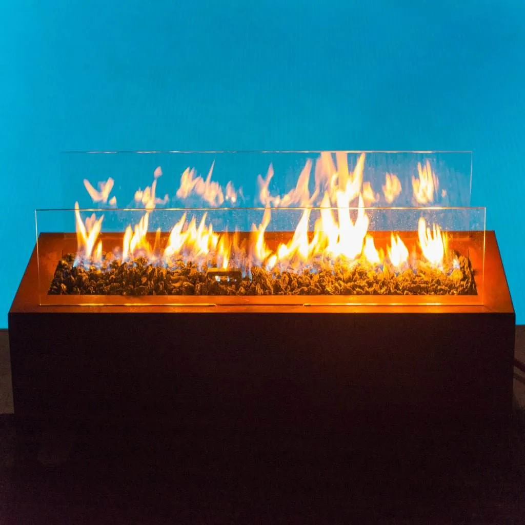 Planika Galio Corten Outdoor Gas Fire Pit Automatic