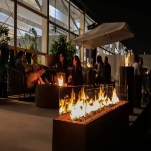 Planika Galio Corten Outdoor Gas Fire Pit Automatic