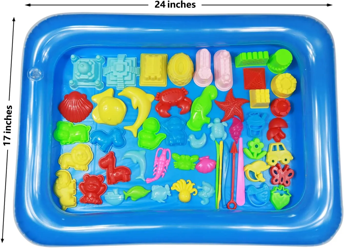 Play Sand Kit, 54Pcs Sandbox Toys Set for Boys Girls, 3lbs Magic Purple Sand, Mold Tools, Inflatable Tray, Storage Box, Funny Birthday Christmas Gift