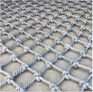 Playground Net Climbing Net Dia 6mm, Safety Nets Cargo Rope Heavy Duty Netting Treehouse Protection, Rope Ladder Swing Nylon Rope(6mm*6cm,3X3m/9.8X9.8ft)