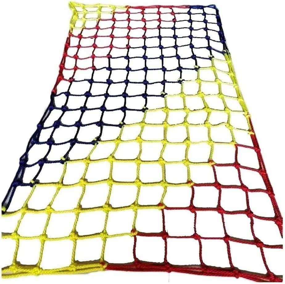 Playground Net Climbing Net, Safety Nets Cargo Rope Heavy Duty Netting Treehouse Protection, Rope Ladder Swing Nylon Rope Balcony Banister Protection Fence Decor Mesh(12mm-10cm,1X6m/3.3X19.69ft)