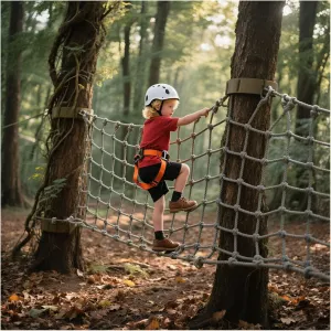 Playground Net Climbing Rope Ladder Outdoor Tree House Truck Trailer Net Fence Netting Safety Antifall Protection Netting for Stair Balcony Railing,16mm,3.3x4.9ft