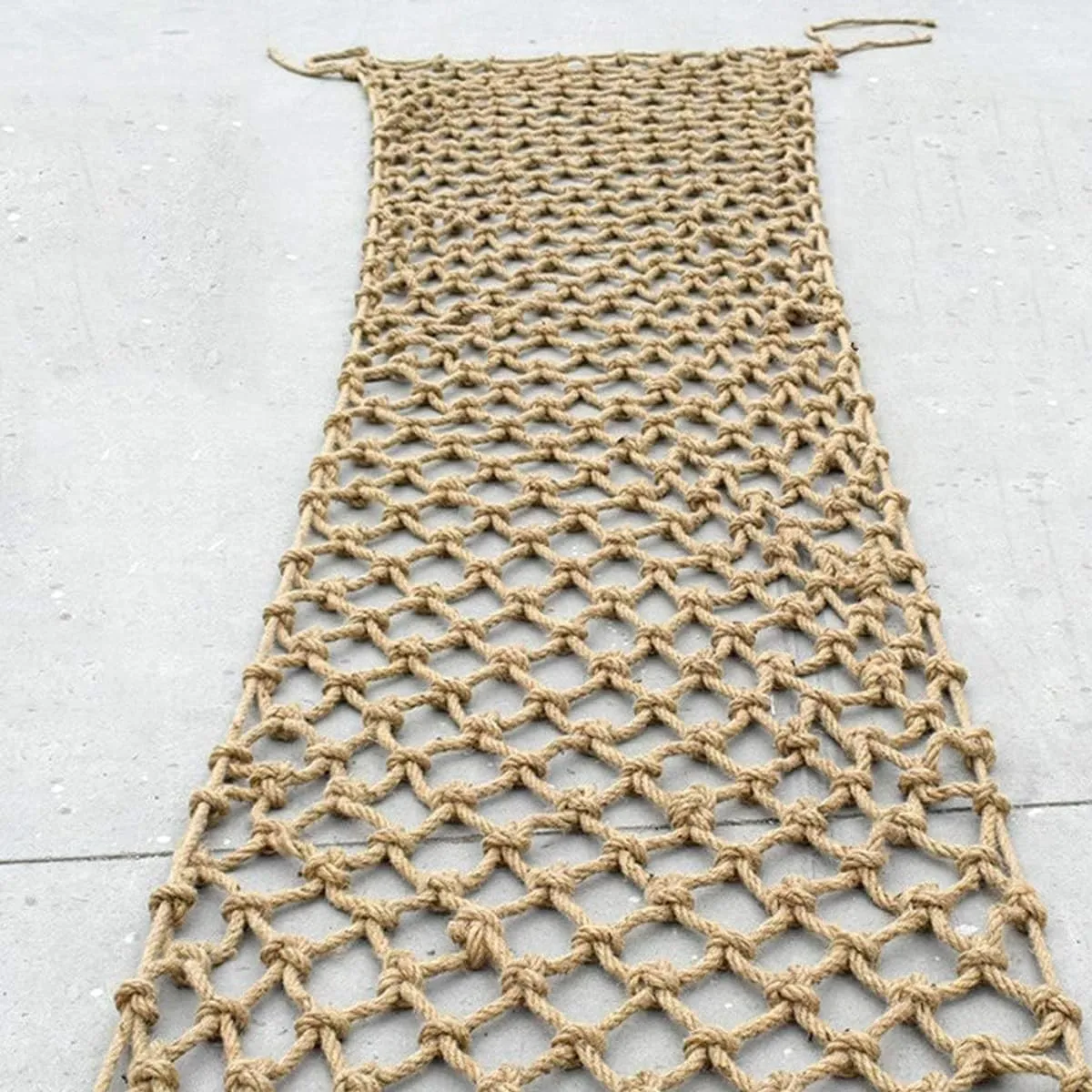 Playground Rope Net,8mm Thick Hemp Rope Net,Heavy Duty Cargo Net Diamond Grid ,Training Net for Kids Outdoor,Yard Frame Climbing Net, Treehouse Rope Ladder,Safety Rope Net for Kids(Size:1mx6m)