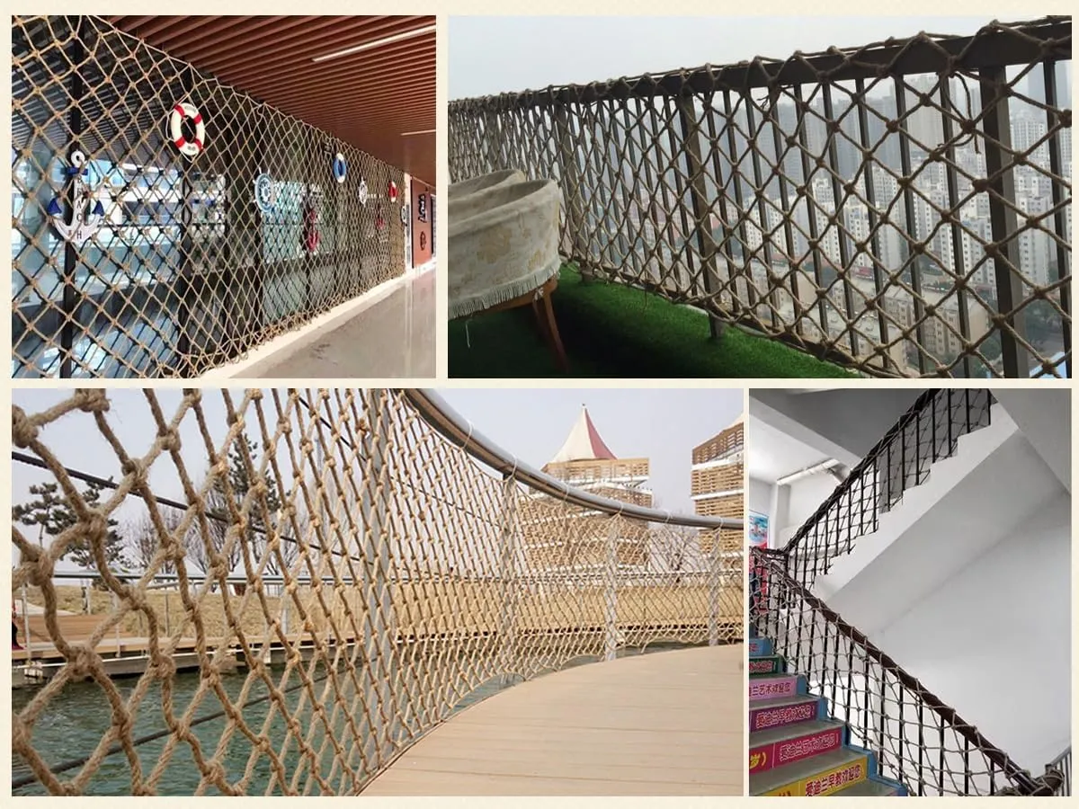 Playground Rope Net,8mm Thick Hemp Rope Net,Heavy Duty Cargo Net Diamond Grid ,Training Net for Kids Outdoor,Yard Frame Climbing Net, Treehouse Rope Ladder,Safety Rope Net for Kids(Size:1mx6m)