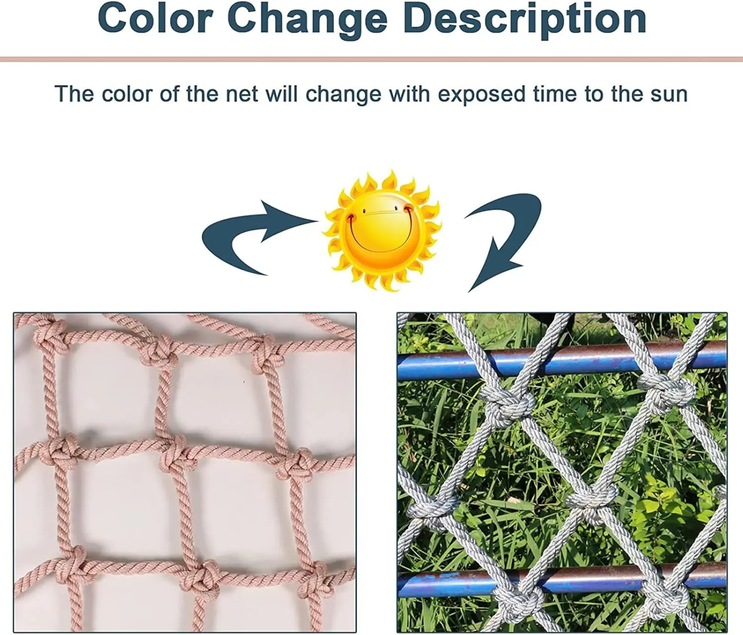 Polyester Playground Climbing Net, Climbing Cargo Rope Net, Safety Protection Net, Heavy Duty Climbing Net for Outdoor, Rope Ladder, Treehouse(Size:1Mx4M(3.3FTx13.1FT))