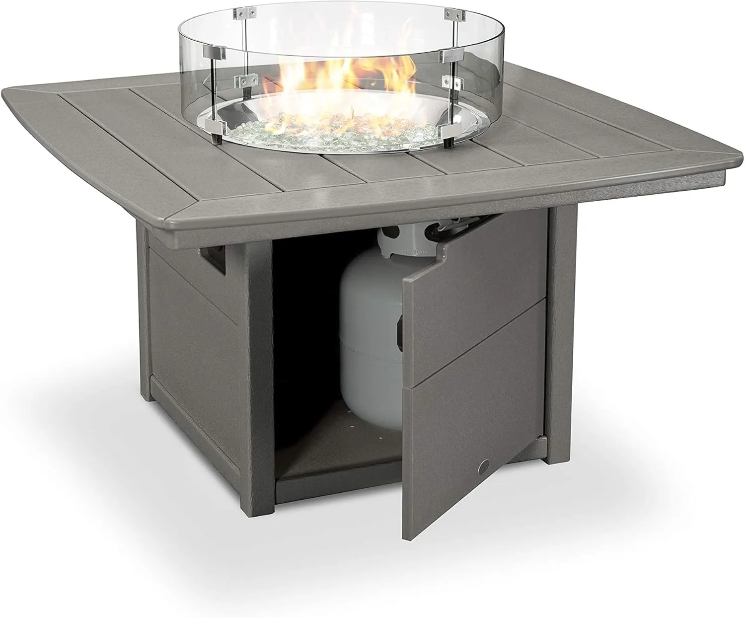 POLYWOOD® 42" Nautical Fire Pit Table (Slate Grey)
