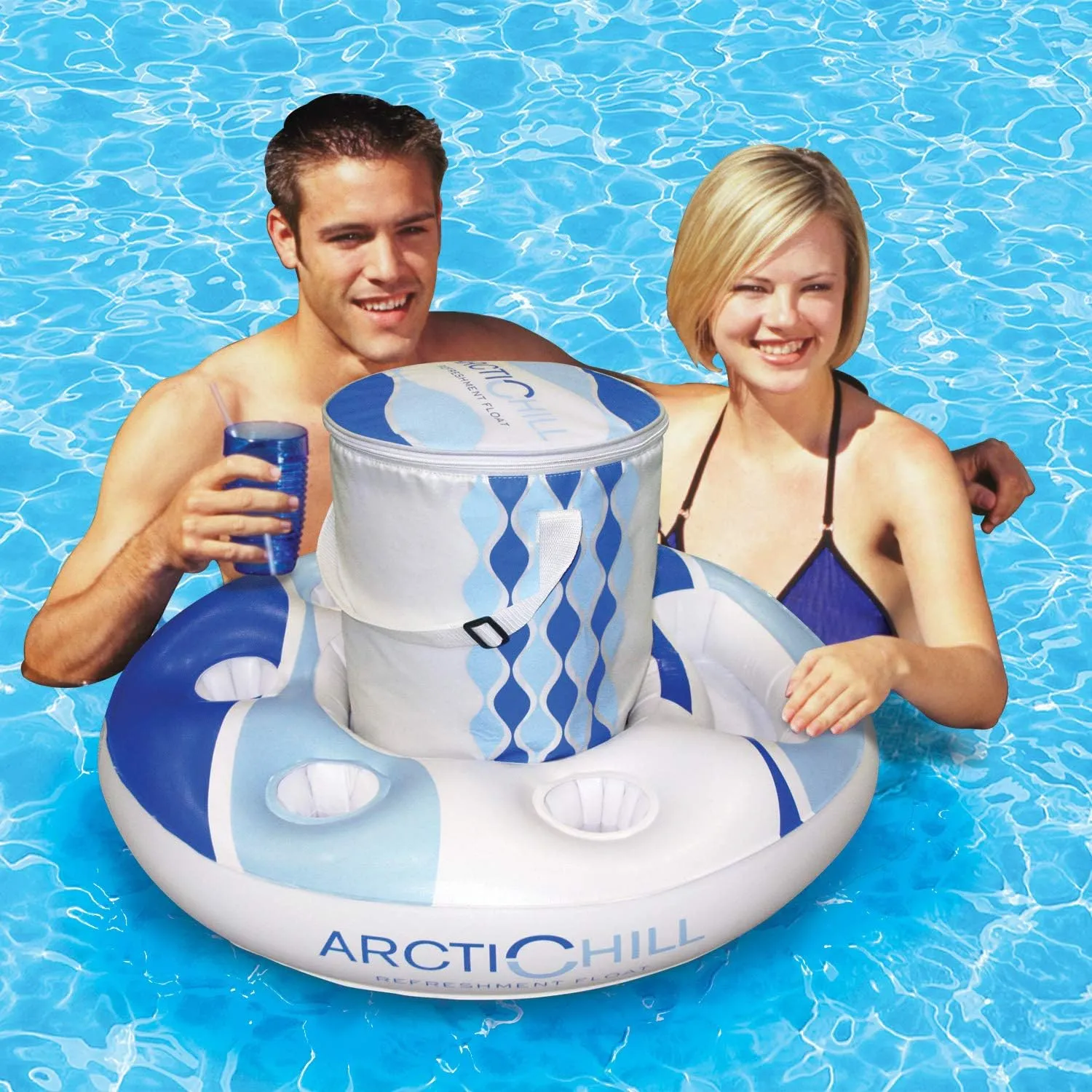 Poolmaster Refreshment and Beverage Floating Cooler, Artic Chill