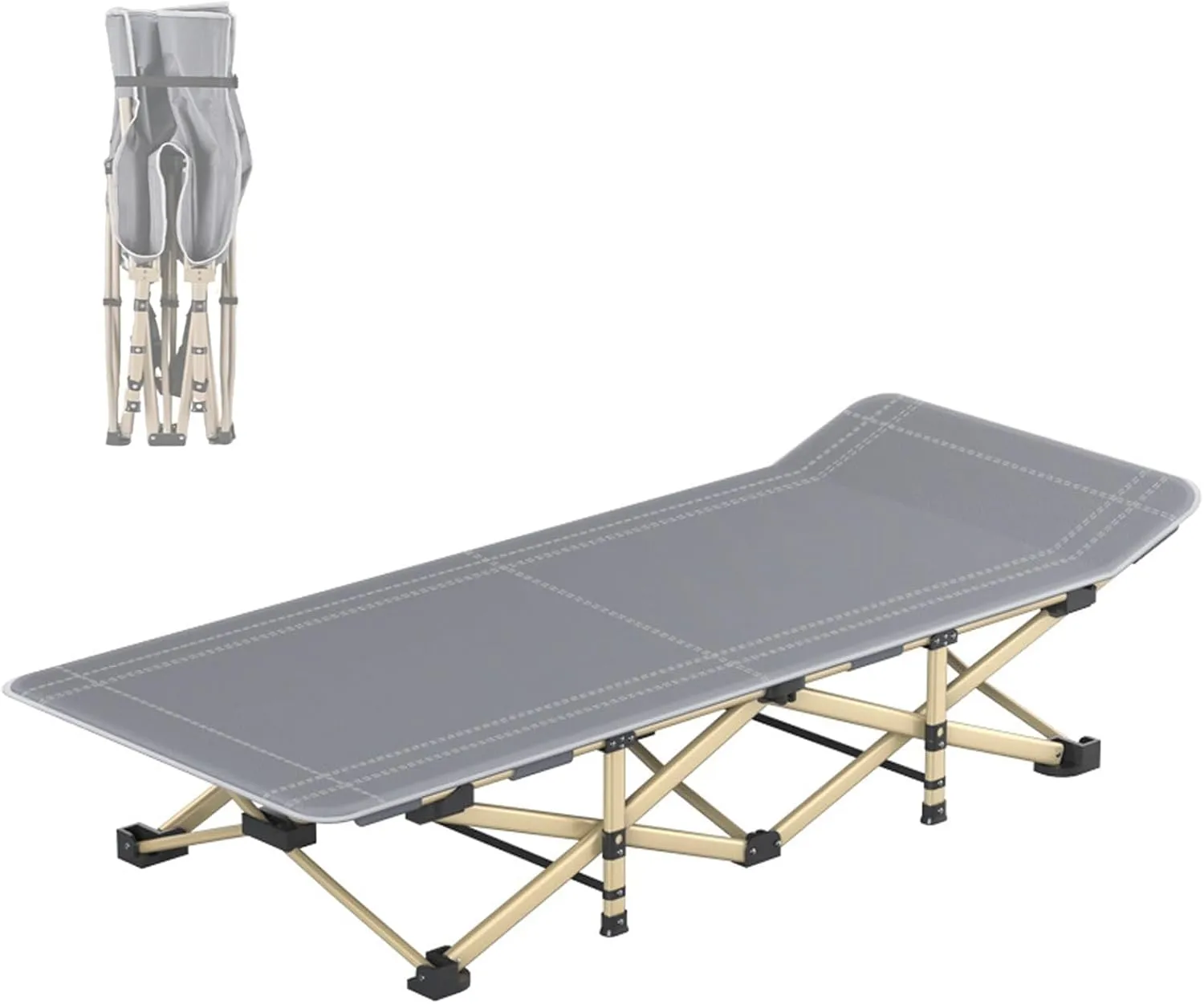 Portable Camping Cot for Outdoors, 71/80cm Extra Wide Folding Bed 1300D Oxford Sleeping Bed for Adults Comfortable Supports 330 Lbs, Indoor Office Nap and Beach(190 * 71 * 36cm)