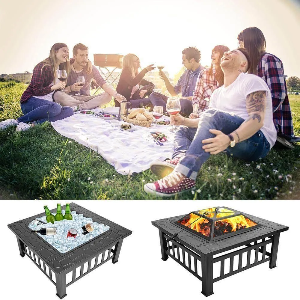 Portable Fire Pit Table - Compact Outdoor Patio Heater