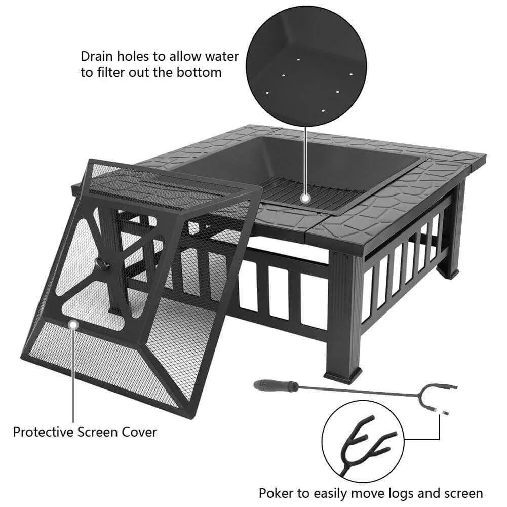 Portable Fire Pit Table - Compact Outdoor Patio Heater