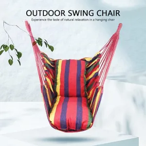 Portable Hammocks Outdoor Hammock Thicken Chair Hanging Portable Relaxation Canvas Swing Travel Camping Lazy Chair Hammock for Outdoor(Gray B)
