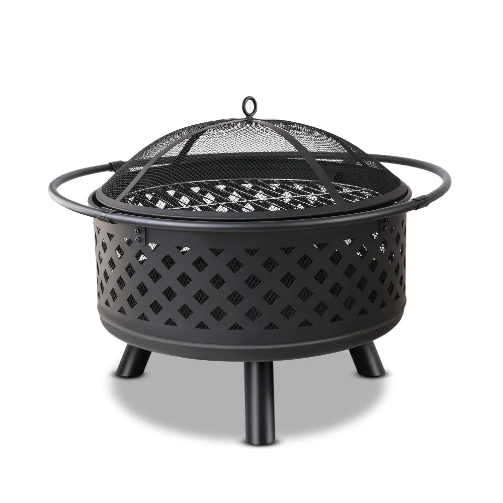 Portable Outdoor Fire Pit and BBQ - 76cm Diameter