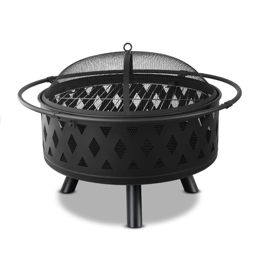 Portable Outdoor Fire Pit and BBQ - 81cm Diameter