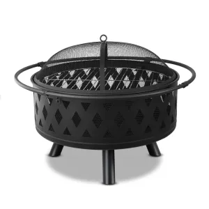 Portable Outdoor Fire Pit and BBQ - 81cm Diameter