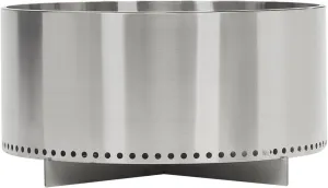 Portable Smokeless Firepit 27Inch Fire Pit for Wood Burning with Stand and Handle, Removable Ash Base, Stainless Steel, for Camping