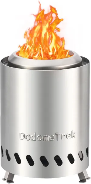 Portable Smokeless Tabletop Fire Pit, Wood Burning or Pellet Fueled Portable Bonfire, 5 Inch Mini firepit Stainless Steel