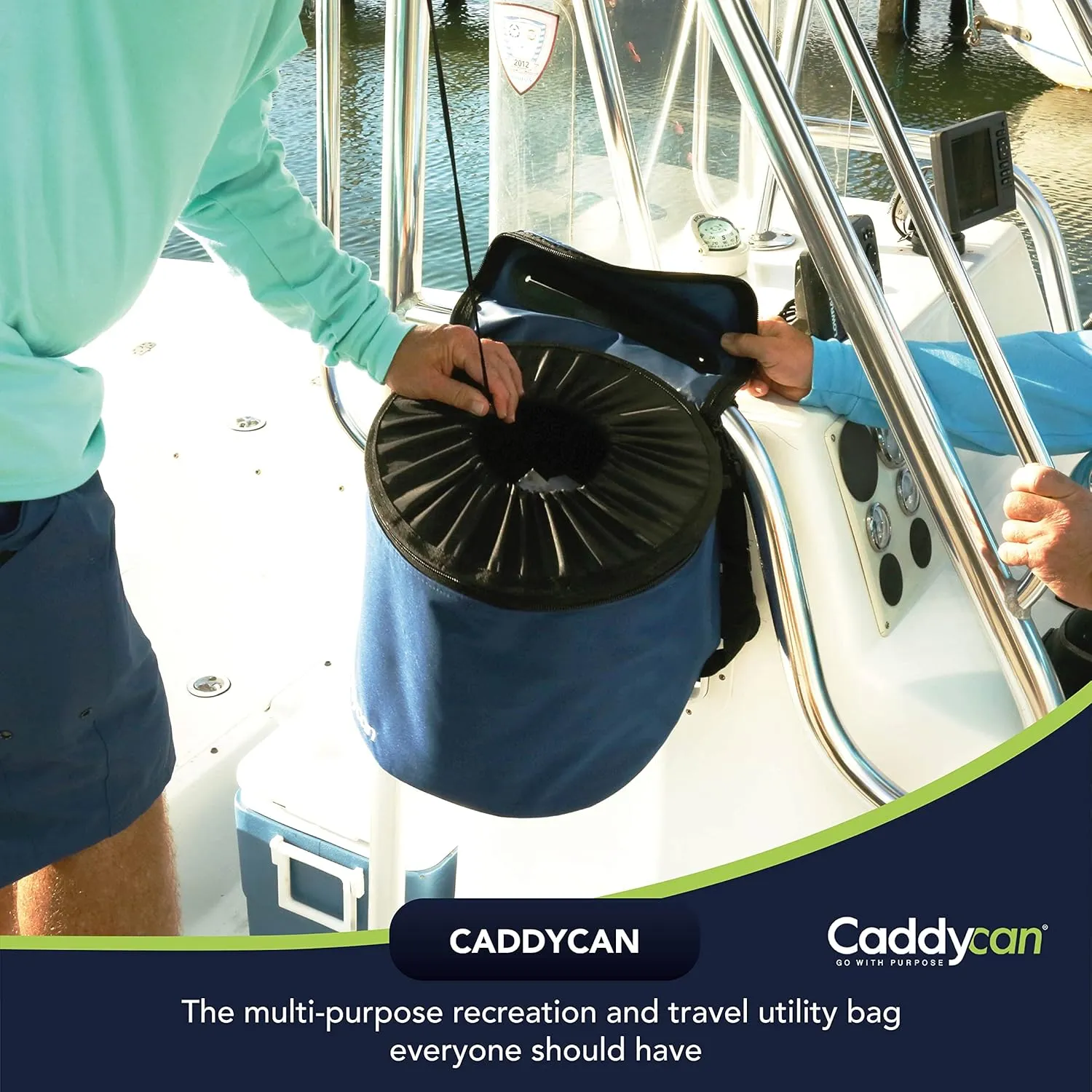 Portable Trash Can for Boating | Tough and Durable Storage Bag for Use with Kayaking, Camping, Hiking, Beach, Fishing | Collapsible, Multi-Purpose