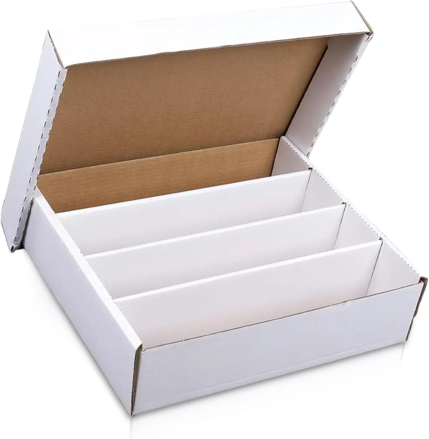 Premium 3200 Count Storage Box 4 Row Monster - 200 Pound Test Strength - Trading Card Cardboard Box For Football, Basketball, Baseball & Gaming Cards - 1 Box - MADE IN THE USA