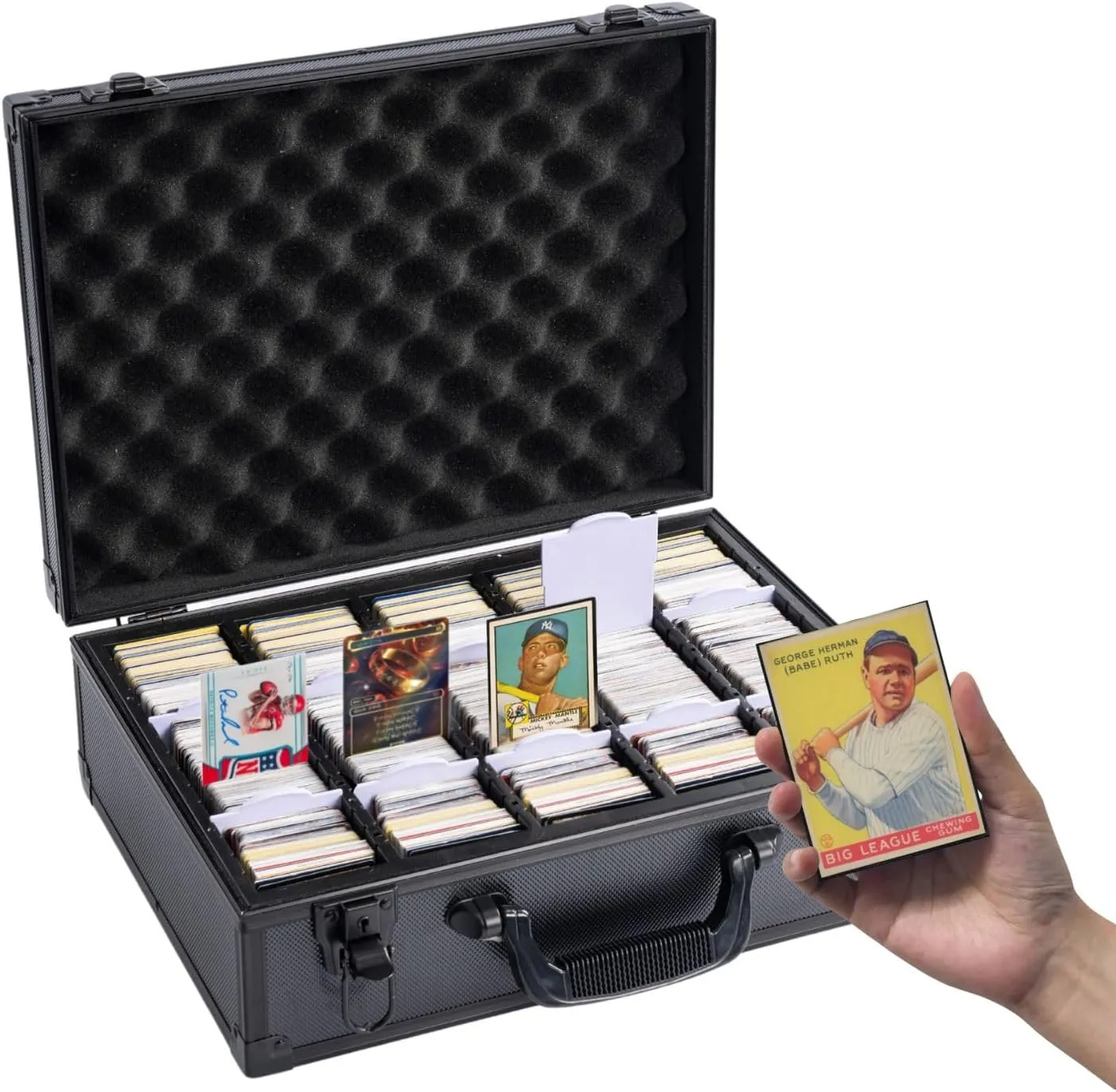Premium Trading Card Storage Box Holds 3750 Cards with Adjustable Dividers and Durable Acid-Free Plastic, Ideal for MTG, TCG, Sports Cards