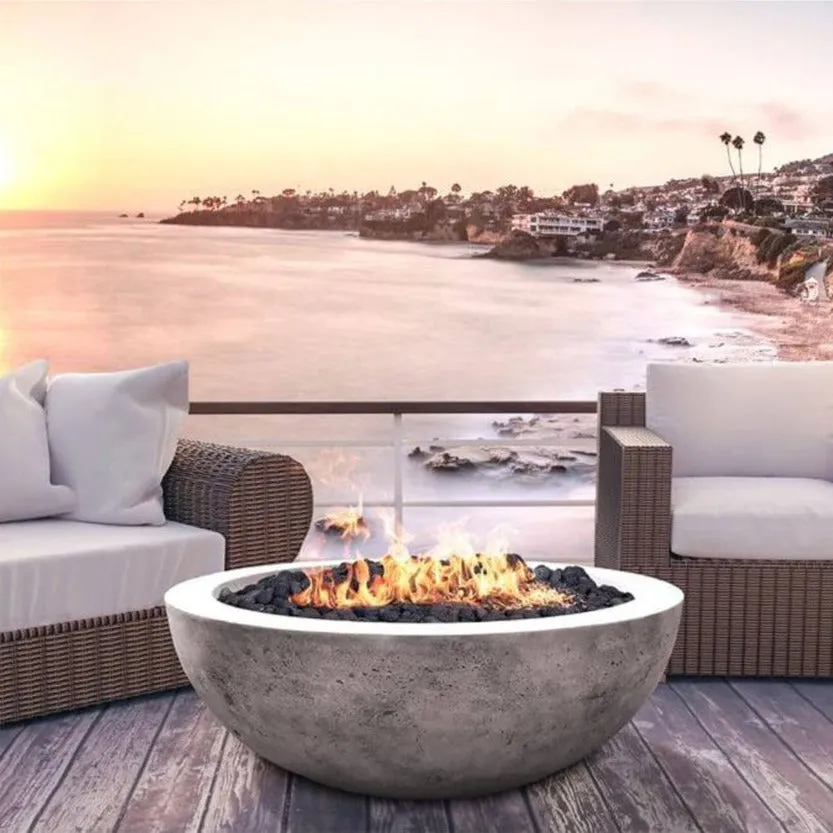 Prism Hardscapes Moderno 4 | 48" Concrete Fire Bowl