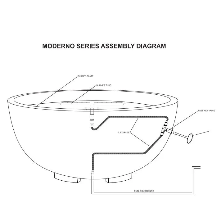 Prism Hardscapes Moderno 4 | 48" Concrete Fire Bowl