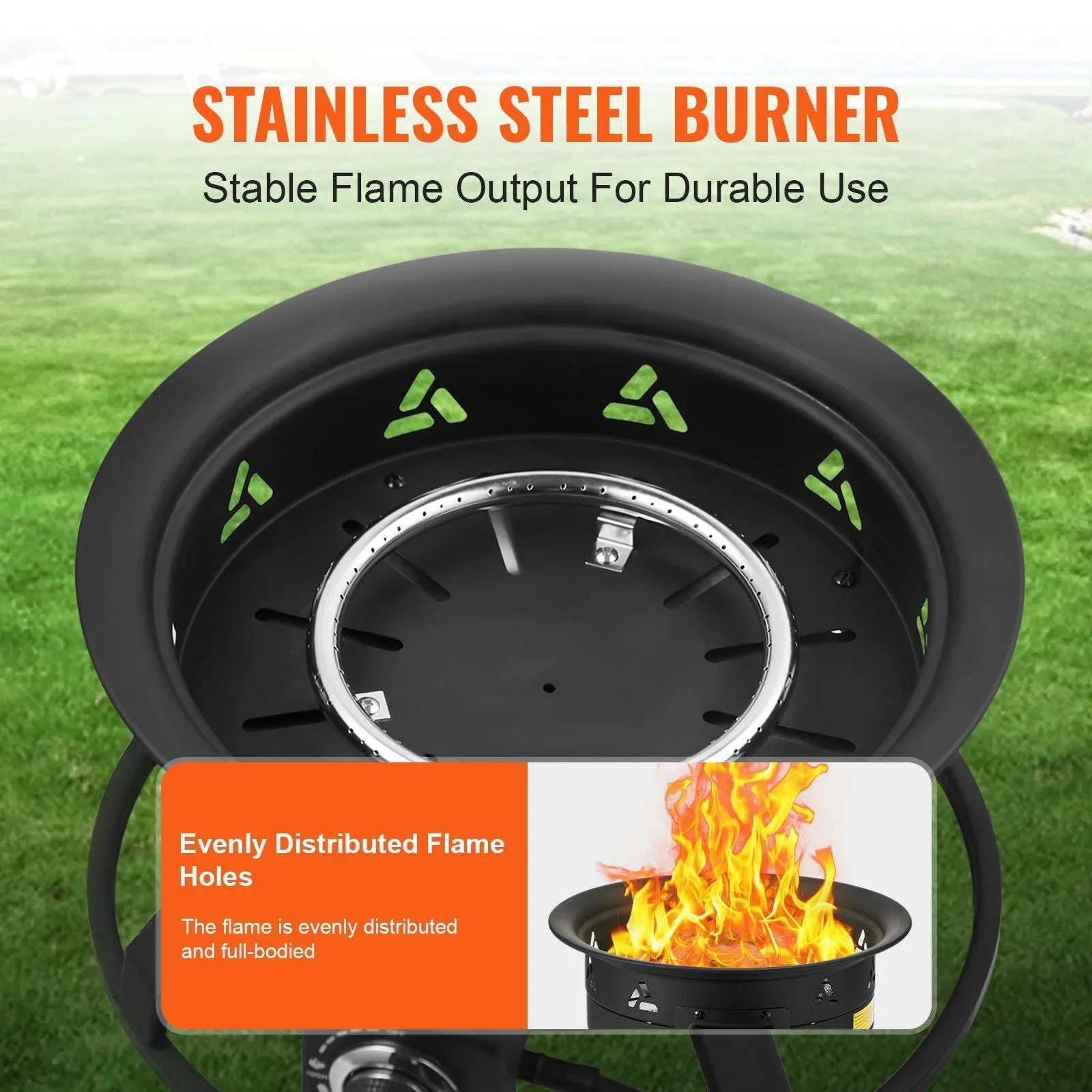 Propane Fire Pit 19' Outdoor Portable Fire Pit 58000 BTU