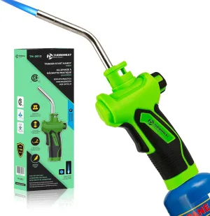 Propane Torch Head with Igniter Trigger Start Propane Torch All-Purpose MAPP Gas Torch Rubber Easy Grip Handle MAP Gas Soldering Brazing Torch Kit for 1 lb Propane Tank Welding Blowtorch
