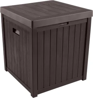 Pure Garden Outdoor Storage Box - 50 Gallon Deck Box for Pool Accessories or Patio Furniture Cushions - Deck Boxes Outdoor Waterproof Fade-Resistant Package Delivery Boxes for Outside (Coffee)