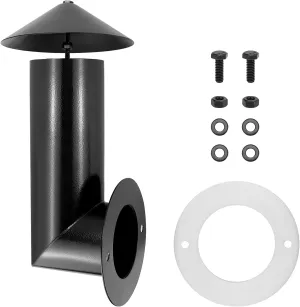 QWORK Stainless Steel Pellet Grill Smoke Stack - Compatible With Traeger, Pit Boss, Camp Chef, Z Grills - Durable Construction with Chimney Cap, Pipe Gasket, Screws