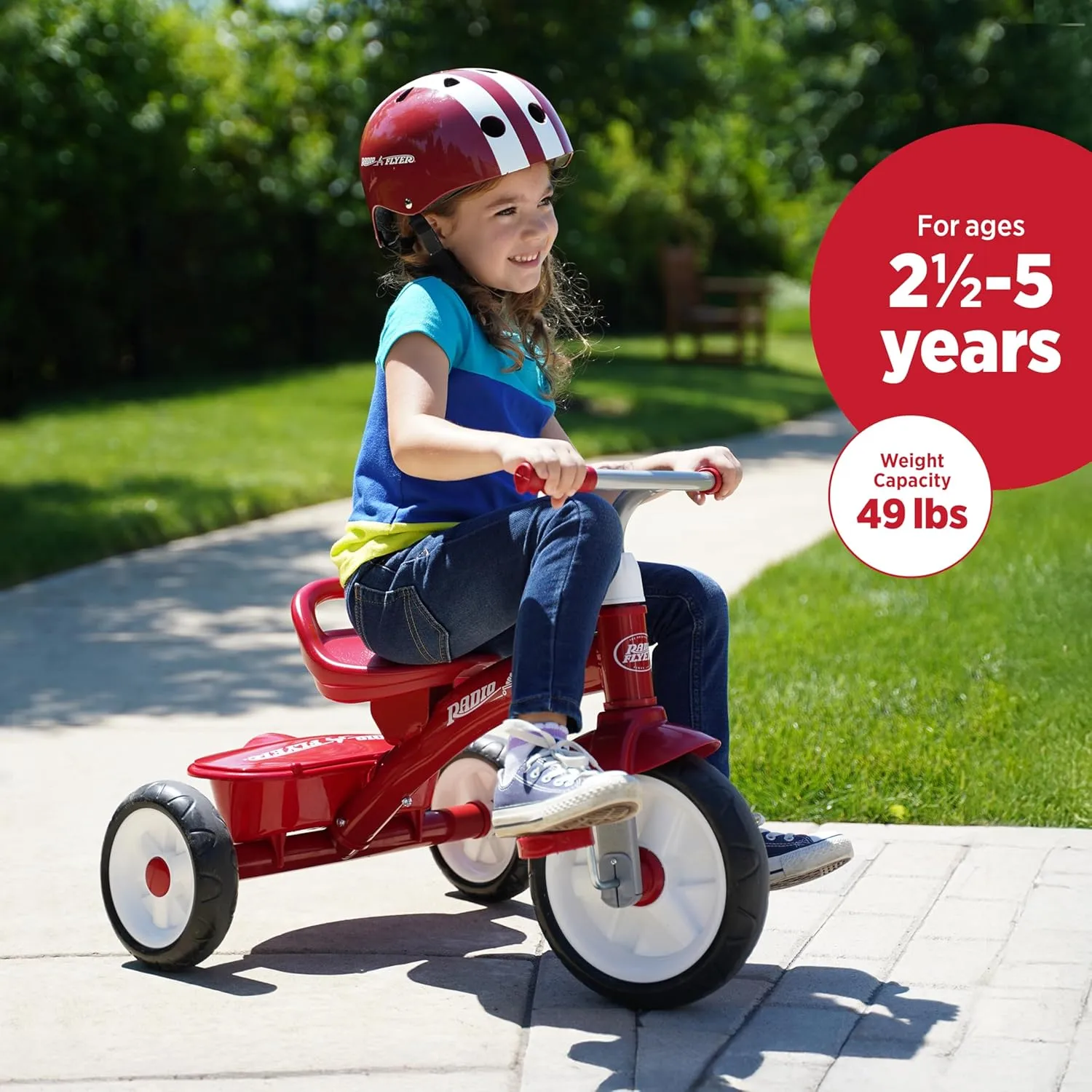 Radio Flyer Red Rider Trike, Outdoor Toddler Tricycle, for Ages 2.5-5 (Amazon Exclusive)