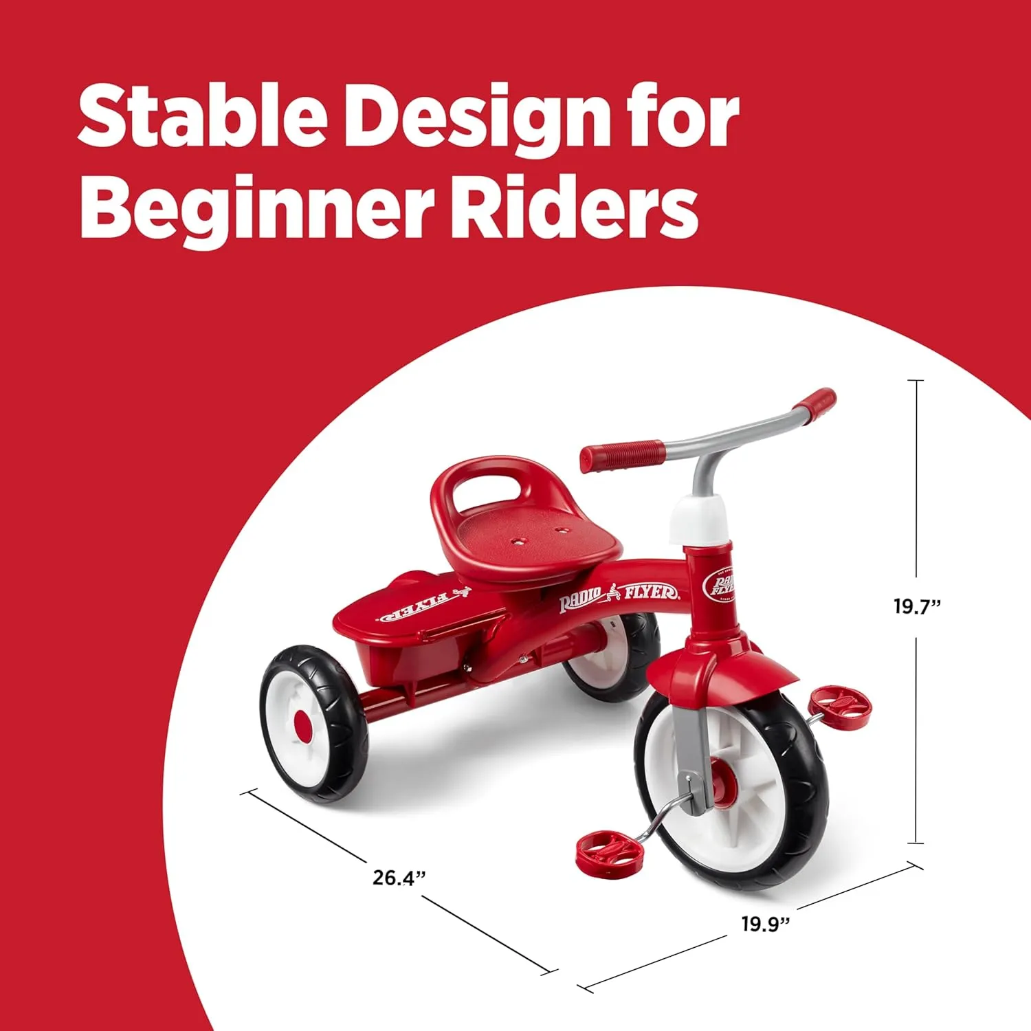 Radio Flyer Red Rider Trike, Outdoor Toddler Tricycle, for Ages 2.5-5 (Amazon Exclusive)