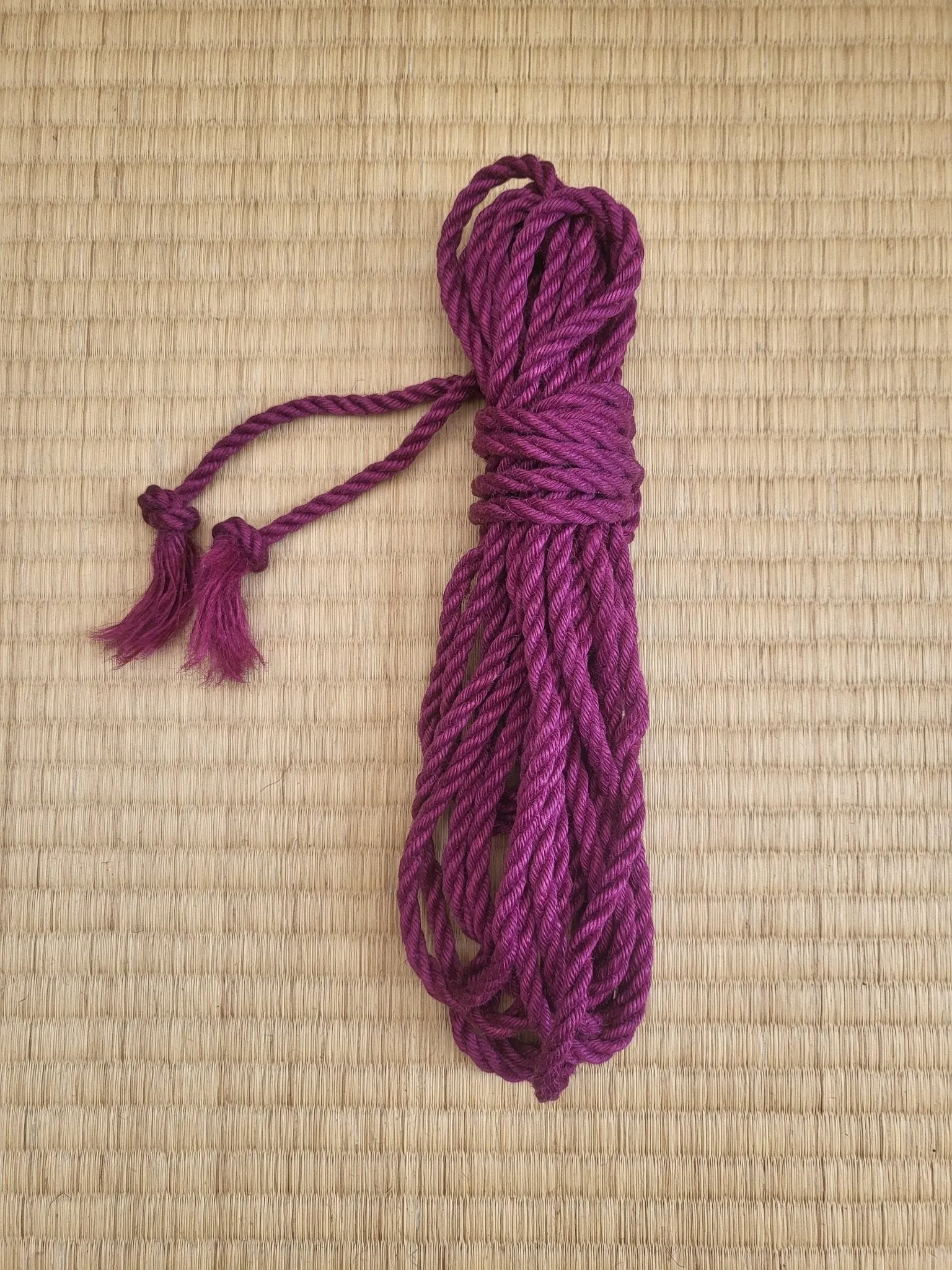 Raspberry Pink Jute Shibari Bondage Rope.