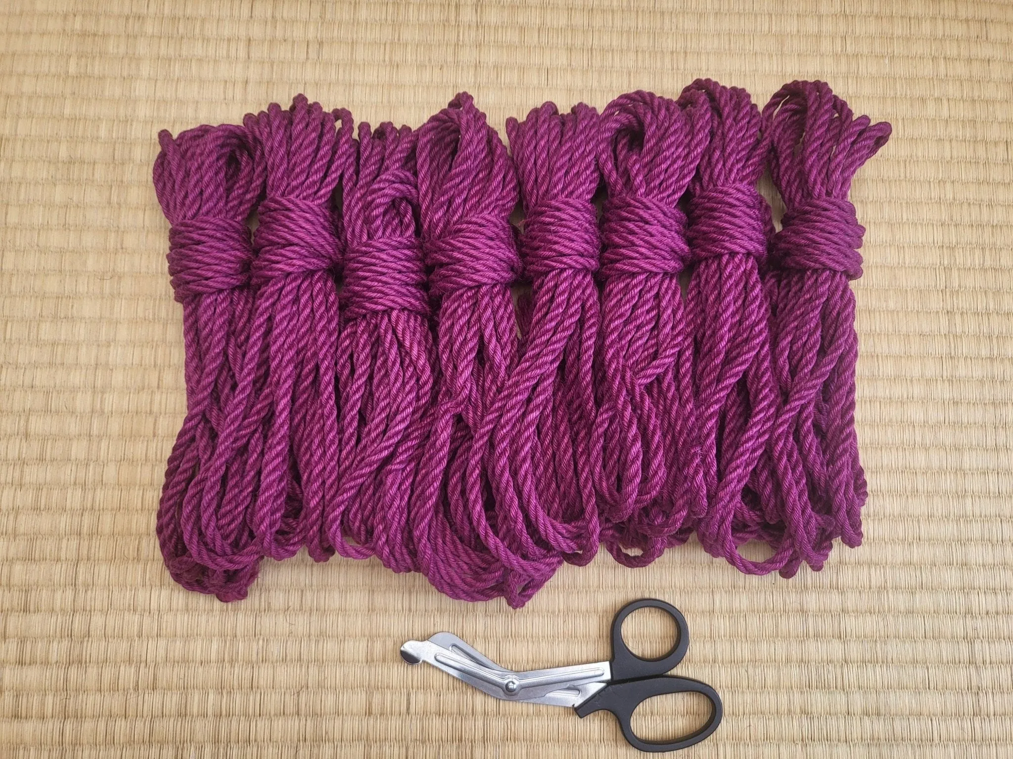 Raspberry Pink Jute Shibari Bondage Rope.