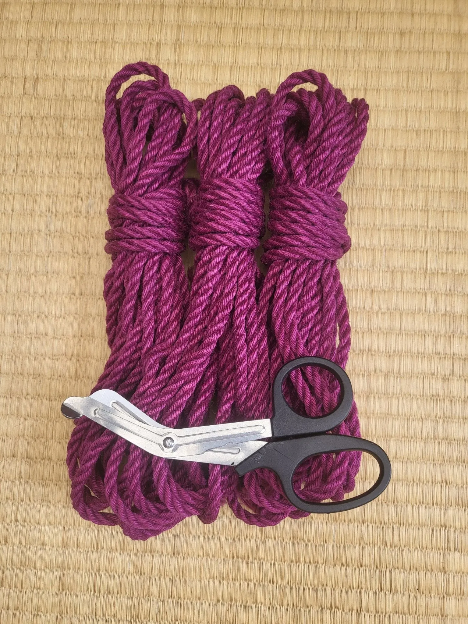 Raspberry Pink Jute Shibari Bondage Rope.