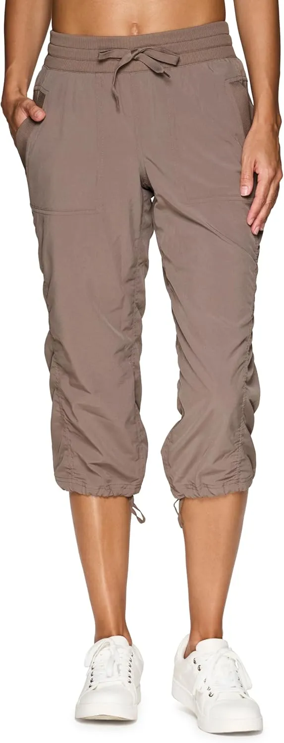 RBX Active Capri Pants for Women Joggers Stretch Lightweight Women’s Casual Pant Capri with Drawstring