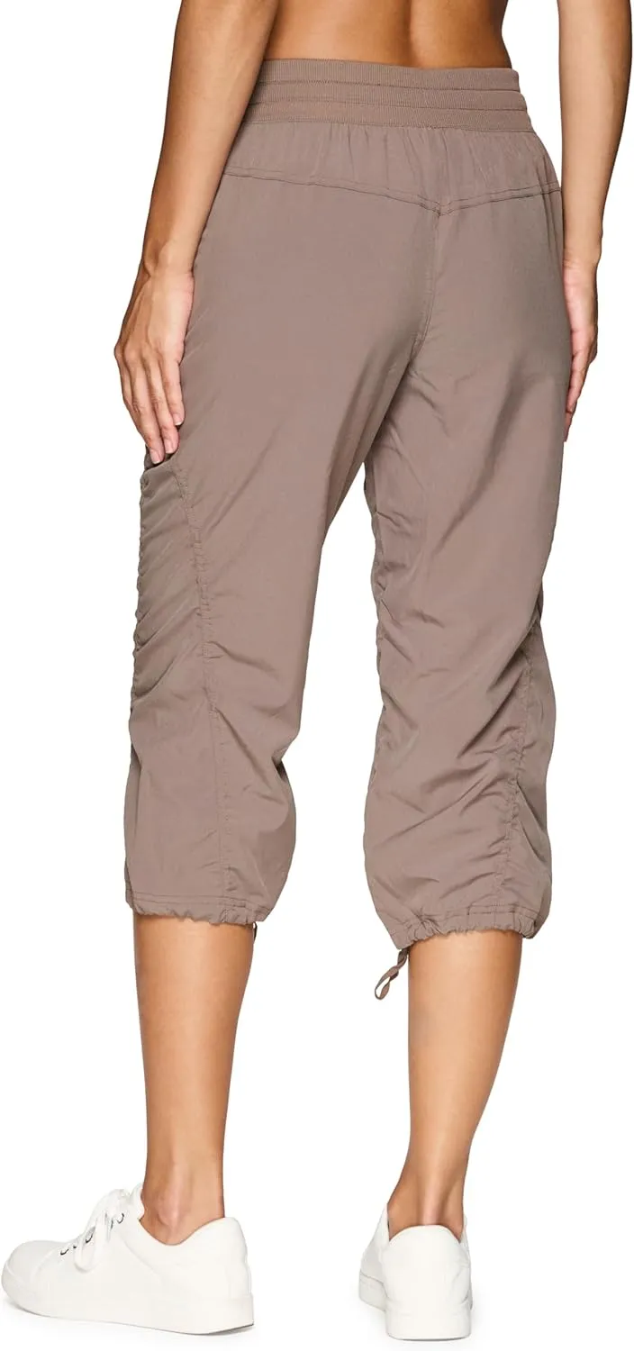 RBX Active Capri Pants for Women Joggers Stretch Lightweight Women’s Casual Pant Capri with Drawstring
