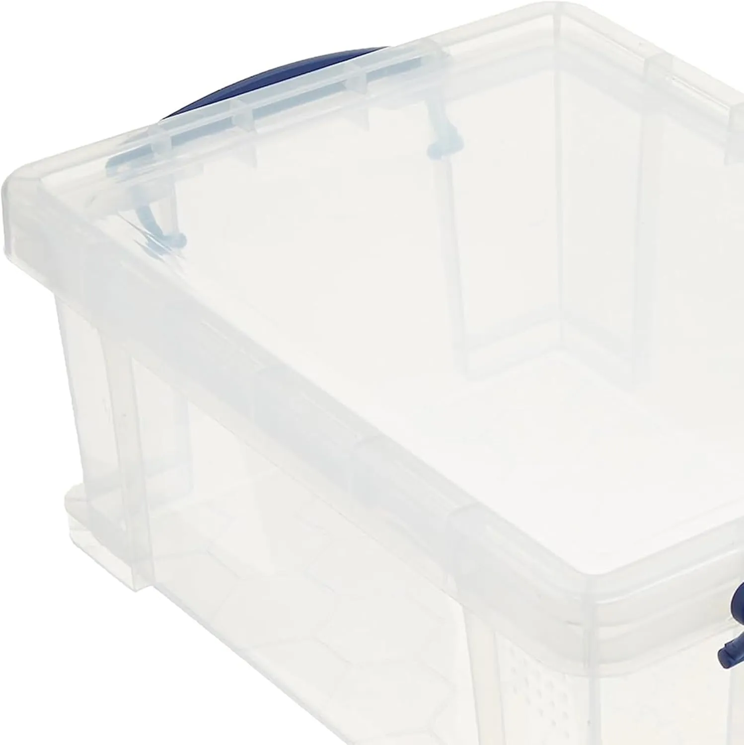 Really Useful Box Stackable 9 Liter Plastic Storage Container Bin with Snap Lid & Built-In Clip Lock Handles for Home & Office Organization (10 Pack)