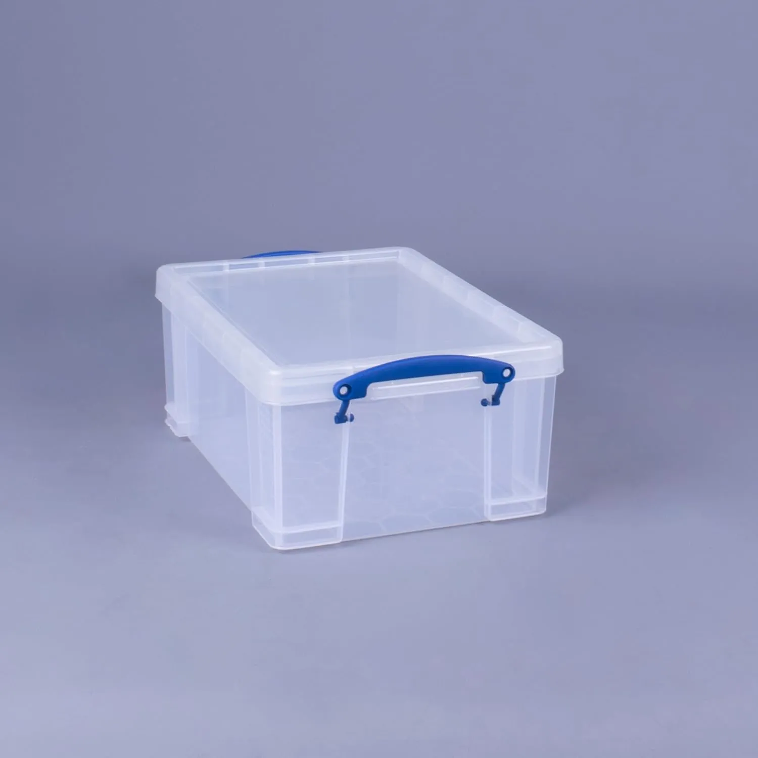Really Useful Box Stackable 9 Liter Plastic Storage Container Bin with Snap Lid & Built-In Clip Lock Handles for Home & Office Organization (10 Pack)