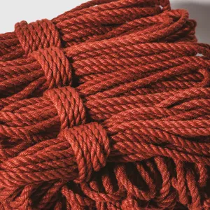Red jute rope (treated, 6mm)