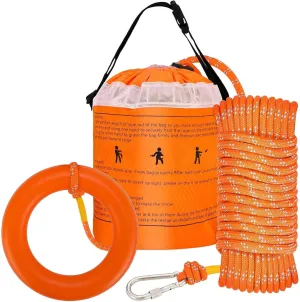 Reflective Floating Water Rescue Throw Bag – 30m High-Visibility emergencyy Rope For Kayaking, Boating, Rafting | Durable Safety Gear With Self-Draining Bag, Ideal For Fishing, Canoeing, And Water