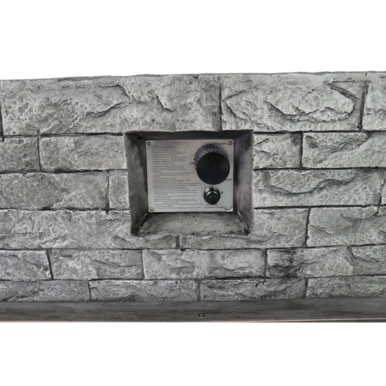 Reinforced - Propane / Gas Fire Pit Table - Stone Gray