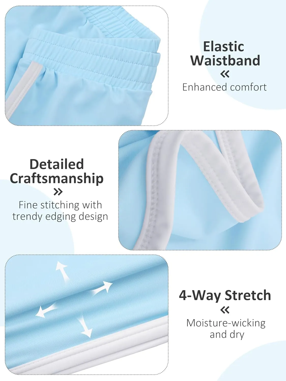 Resinta 5 Packs Girls Athletic Shorts Toddler Soccer Sports Shorts Kids Quick Dry Gym Running Short