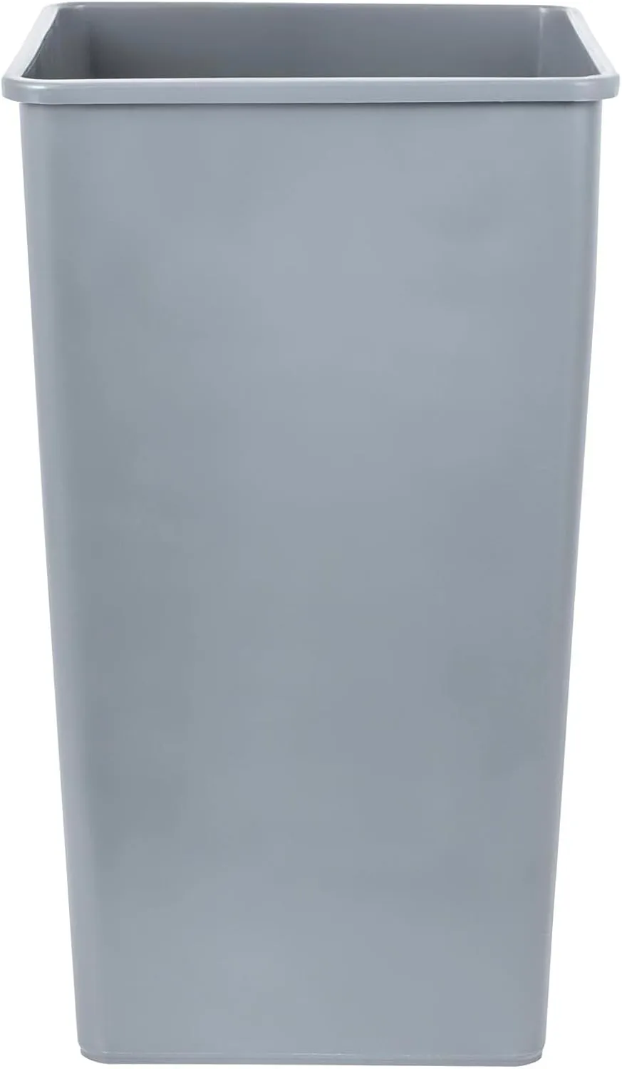 Restaurantware-Clean Tek Professional 50 Gallon Trash Can, 1 Square Waste Basket - Space Saving, Heavy-Duty, Gray Plastic Garbage Bin, For Commercial Space, Office, Store, Restaurant, And More