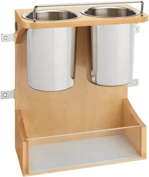 Rev-A-Shelf Wood Vanity Cabinet Door Mount Storage Organizer