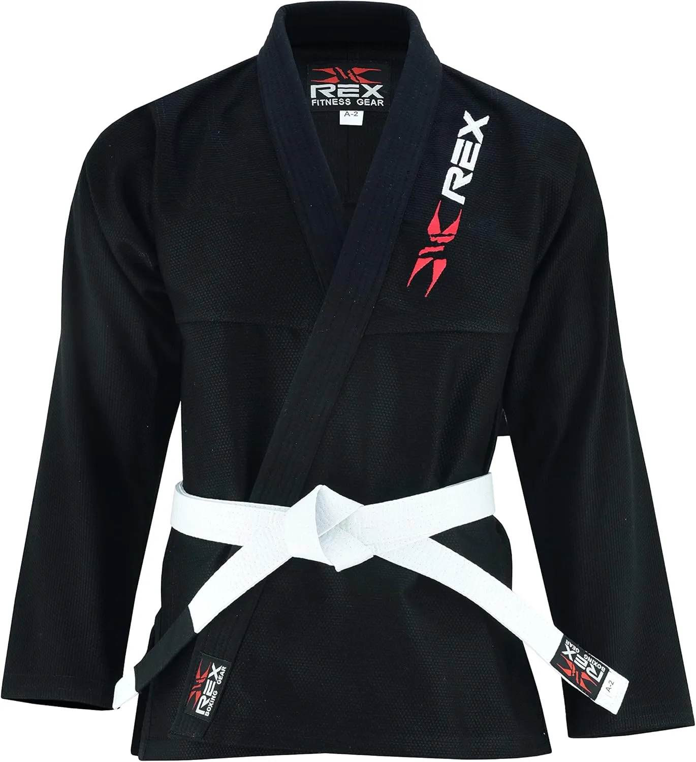 REX Sports Brazilian Jiu Jitsu, for Men and Women BJJ Gi Grappling Kimonos Lightweight White Belt