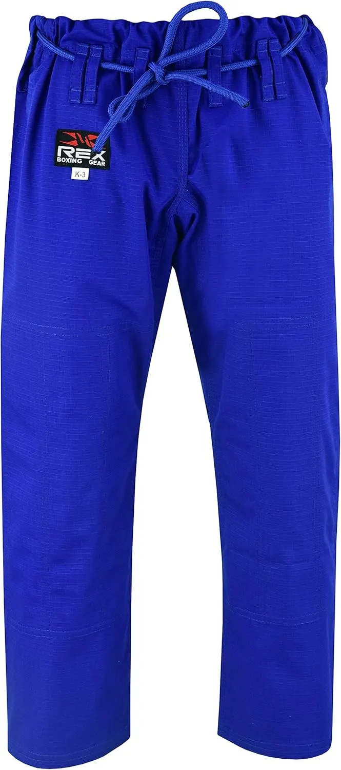 REX Sports Brazilian Jiu Jitsu, for Men and Women BJJ Gi Grappling Kimonos Lightweight White Belt
