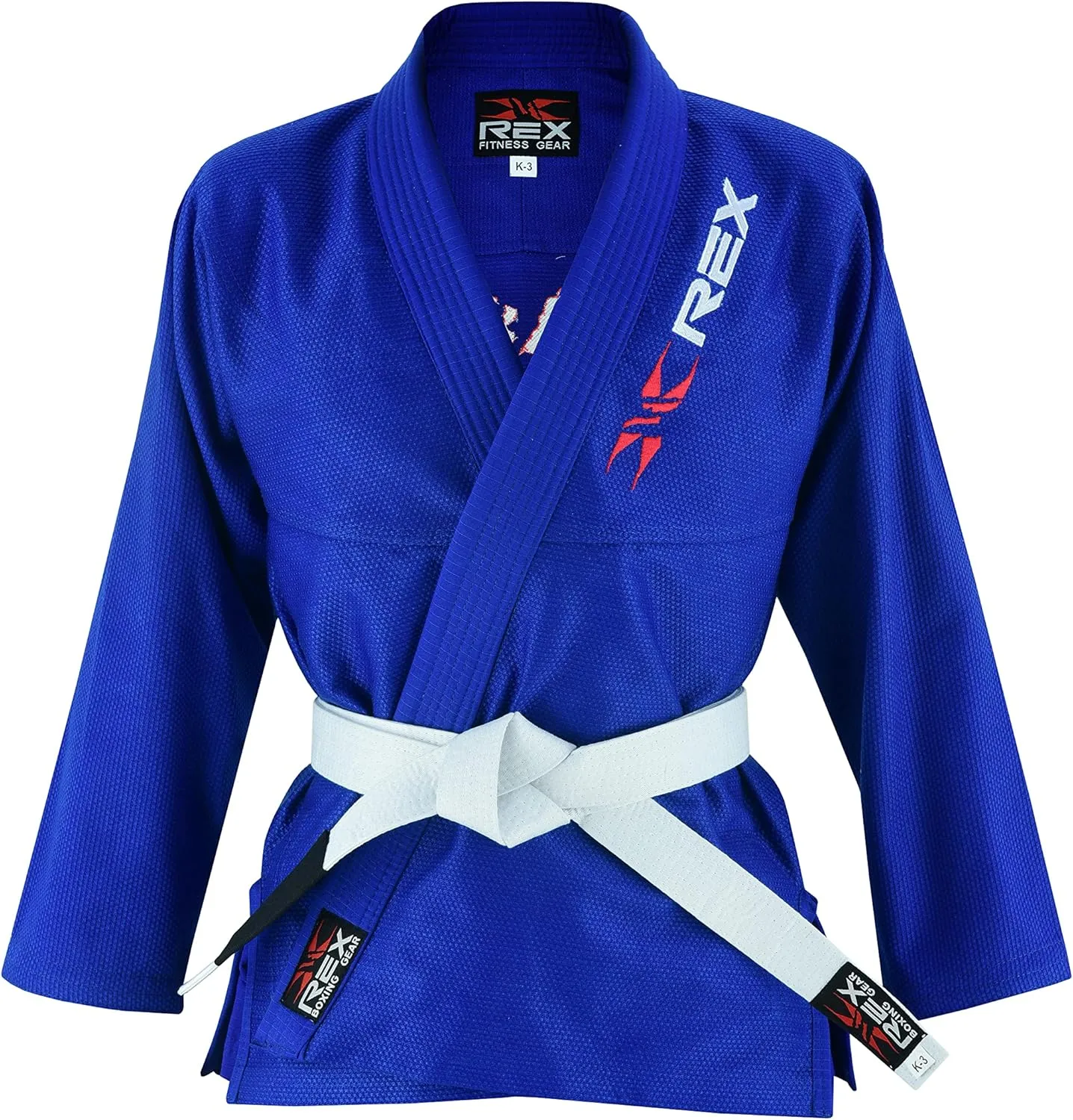 REX Sports Brazilian Jiu Jitsu, for Men and Women BJJ Gi Grappling Kimonos Lightweight White Belt