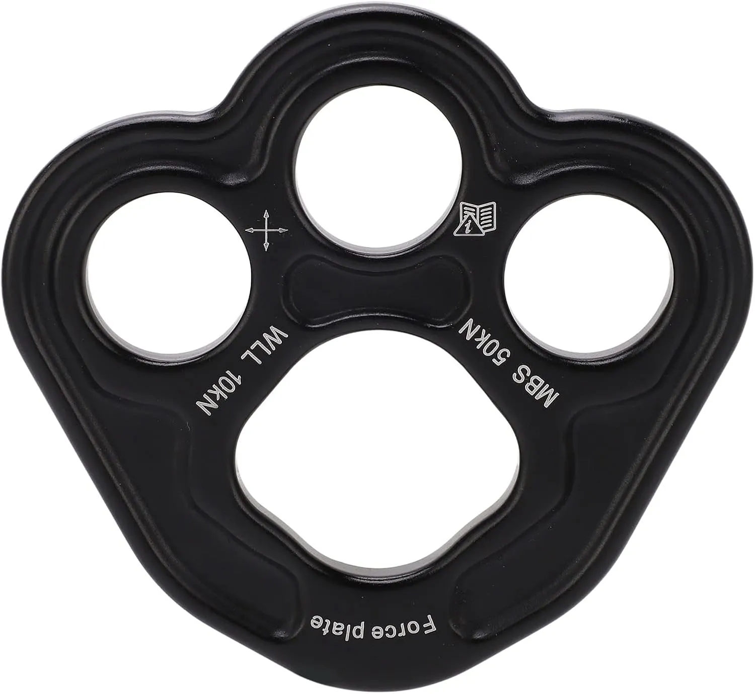 Rigging Plate 3 Holes Aluminum Multi Anchor Plate for Rock Climbing Space 50KN Weight Bearing Uniform Force Climbing Gear Outdoor