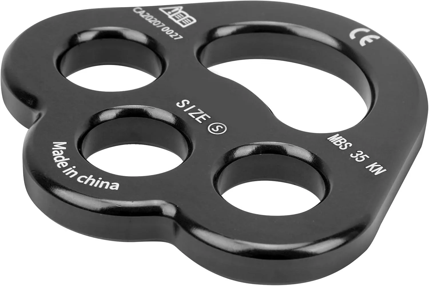 Rigging Plate, 3 Holes Aluminum Rigging Plate Round Shape Climbing Equipment Anchor Divider for Mountain Climbing, Outdoor Expansion